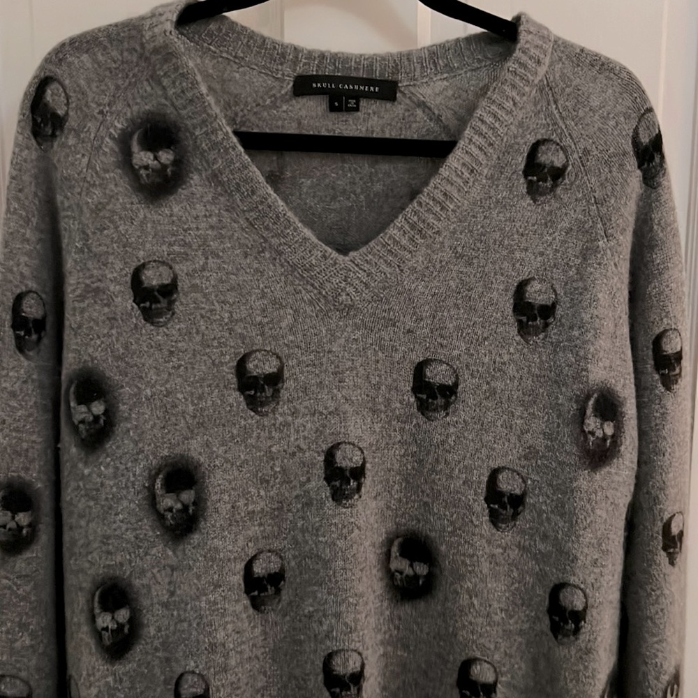 Skull Print Cashmere Sweater